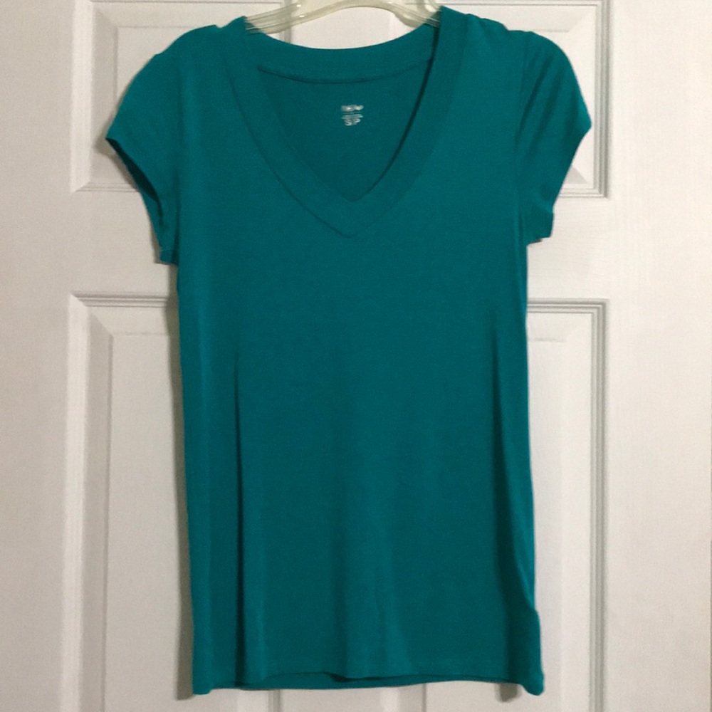 Teal v-neck